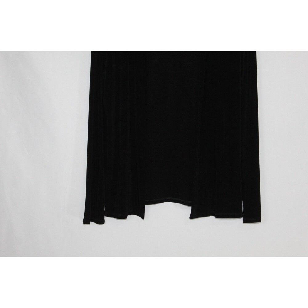 Coldwater Creek black slinky knit cardigan sweater size XS open front office - Picture 5 of 11